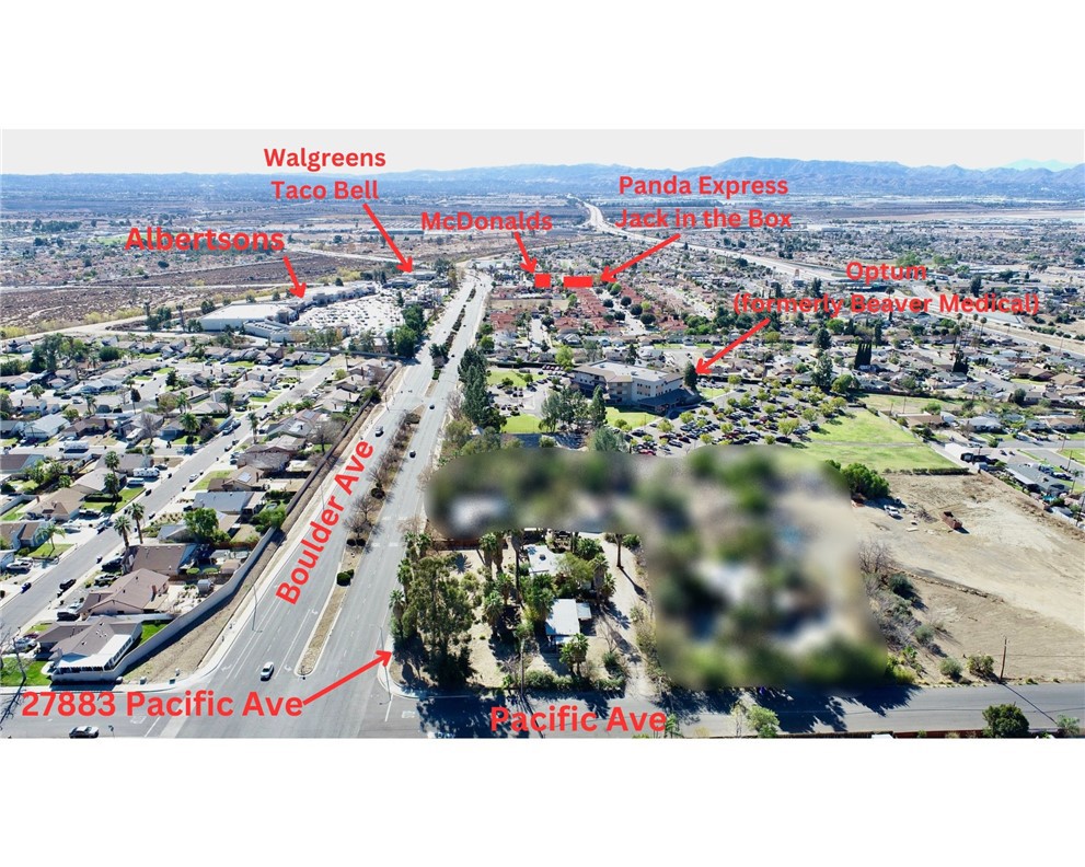 A property available for sale at 27883 Pacific Street, Highland, CA 92346.
