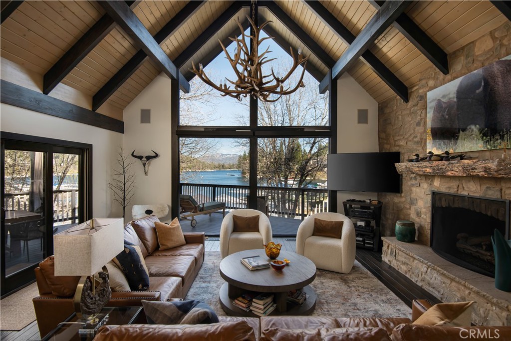 A property available for sale at 27529 W Shore Road, Lake Arrowhead, CA 92352.