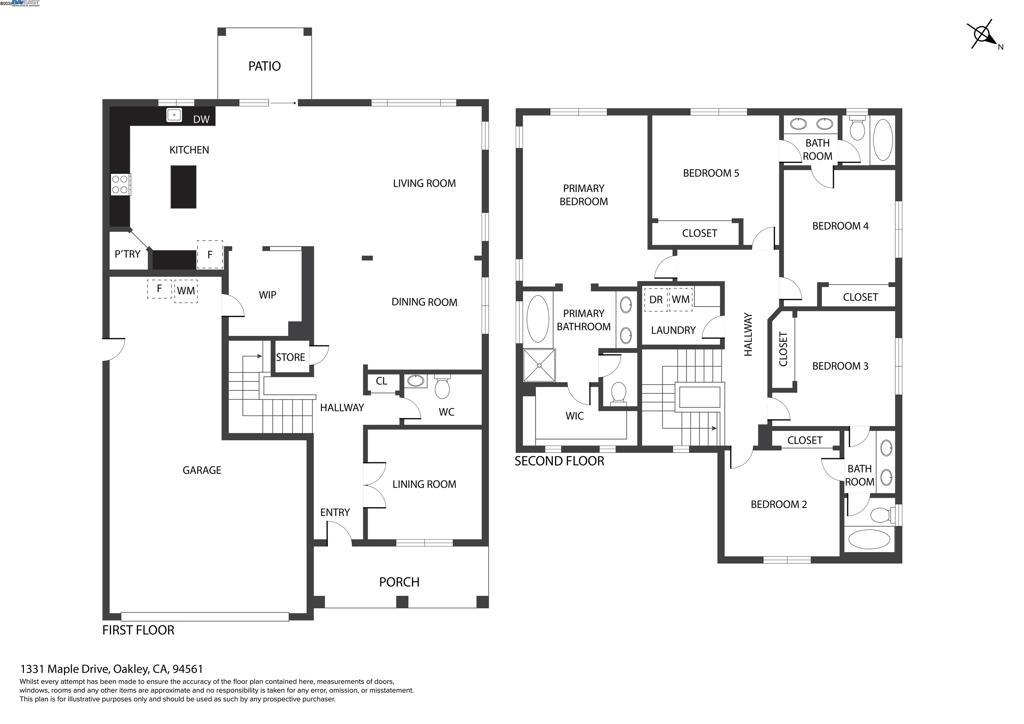 A property available for sale at 1331 Maple Dr, Oakley, CA 94561.