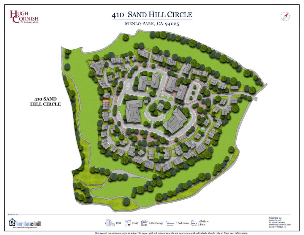 A property available for sale at 410 Sand Hill Circle, Menlo Park, CA 94025.