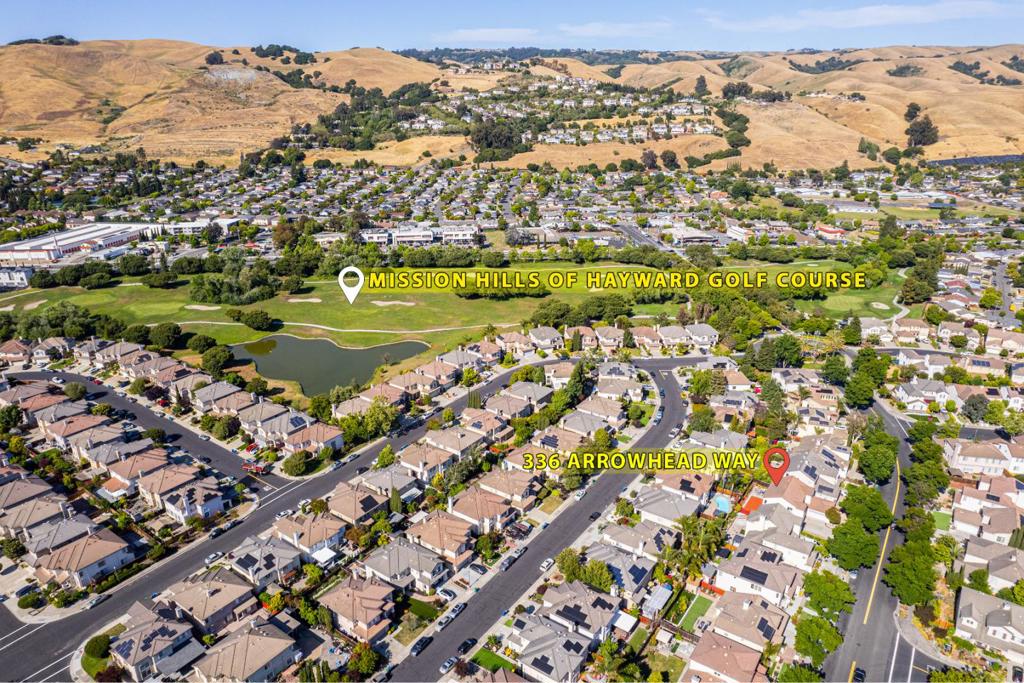 A property available for sale at 336 Arrowhead Way, Hayward, CA 94544.